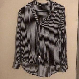 Boyfriend style striped blouse